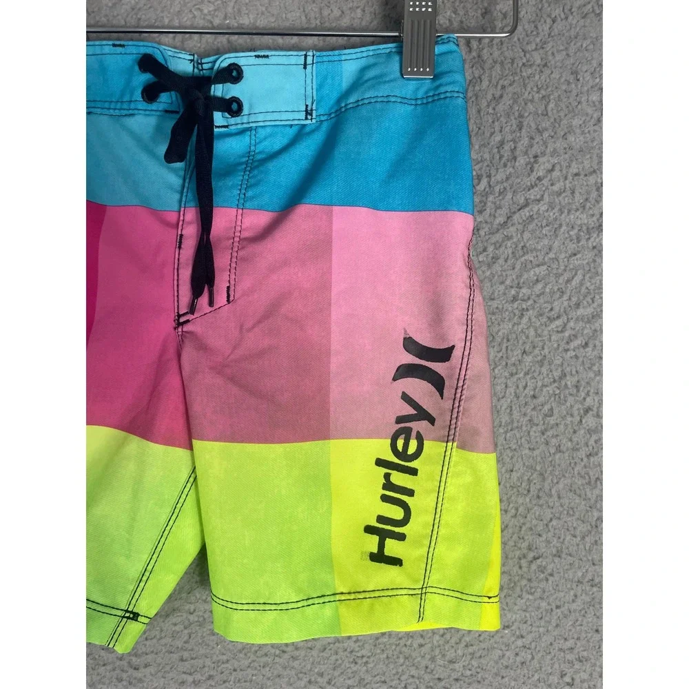 Hurley Phantom Boys Board Shorts Size 4 Multicolor Colorblock Swim Trunks